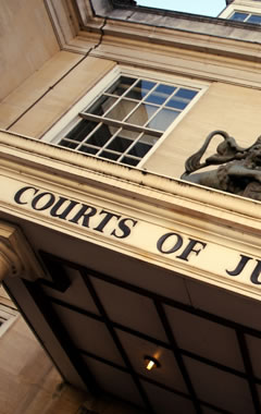 image of the front of a law court building.